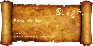 Bene Ábel névjegykártya